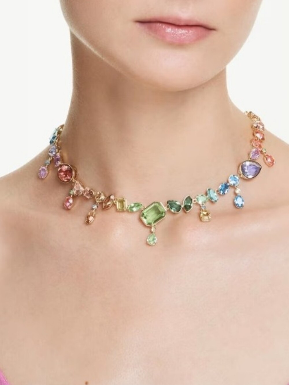 RESERVED🌹NWT Swarovski Gema Necklace, Mixed Cuts, Dangling Crystals,